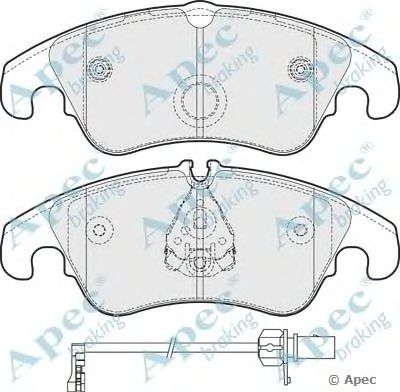 APEC BRAKING pad1652 -  Комплект тормозных колодок, дисковый тормоз